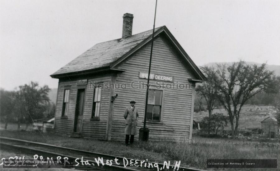 Postcard: Boston & Maine Railroad Station, West Deering, N.H.